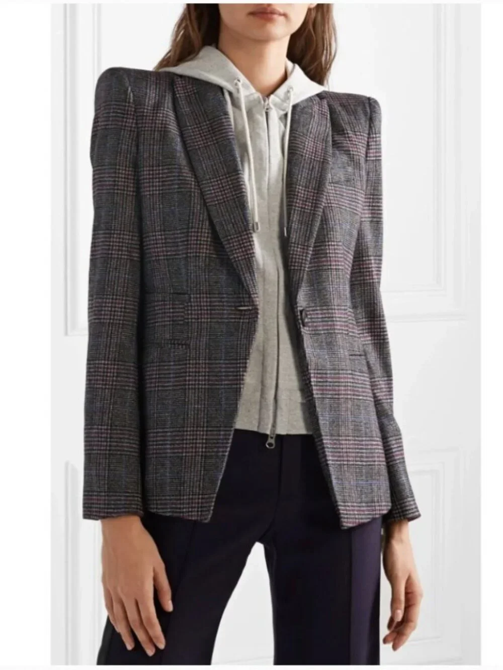 Veronica Beard Brock Glen Plaid Dickey Blazer Size 4 EUC
